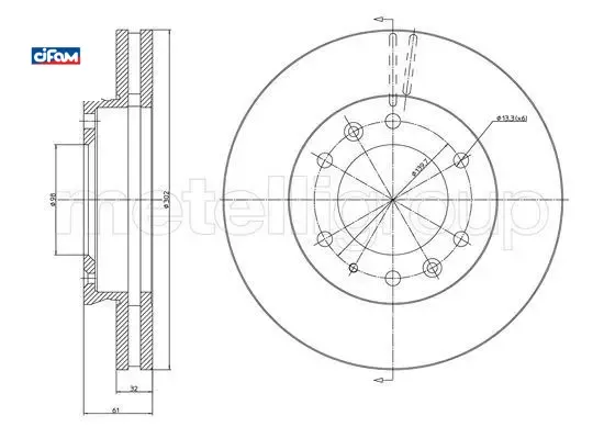 On fren dıskı ranger tke 2.2-3.2 11 bt 50 2.2tdcı 12 / cıfam ab311125aa/ ab311125ac/ 1763037 resmi