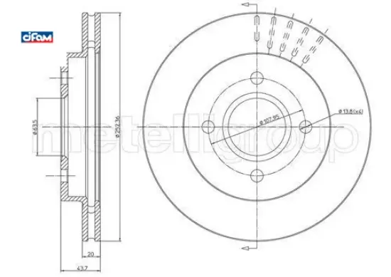 Arka fren aynası mondeo ıı 93 96 scorpıo 94 99 cıfam 93bx2a315ad/ 5026786/ 1025911/ 4115996 resmi