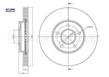 On fren dısk aynası connect 1.8tdcı 02 13 abs lı 278x24x5dl havalı cıfam 2t141125cc/ 1361298/ 1361300 resmi