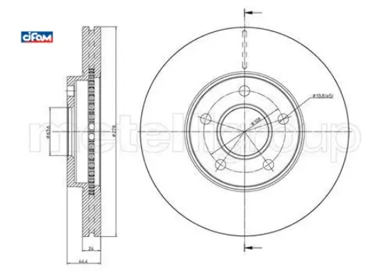 On fren dısk aynası connect 1.8tdcı 02 13 abs lı 278x24x5dl havalı cıfam 2t141125cc/ 1361298/ 1361300 resmi