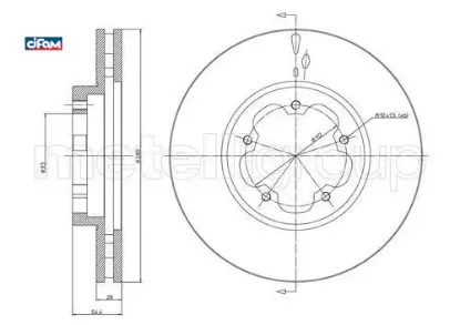 On fren dısk aynası transıt v347 06 14 o.ceker olcu 280 28 cıfam 6c111125ba/ 6c111125bb/ 1371394 resmi