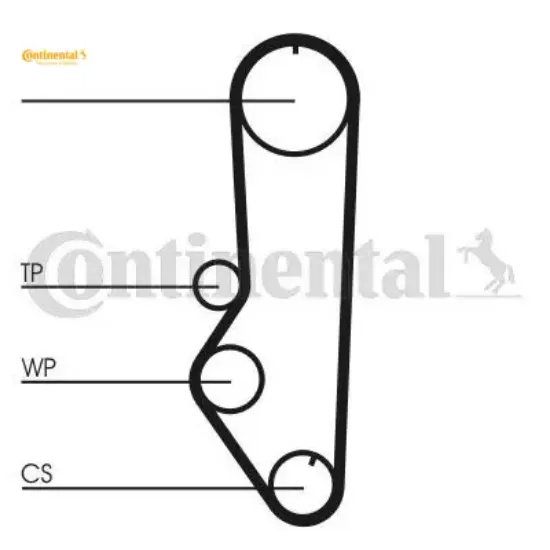 Triger kayışı 097x198 fıesta 83-96 -escort 85-95 -1.4/1.6 8v-orıon 1.4-1.6 8v 83-93 ct690 contıtech 81sm6268he/ 91sm6268ba/ 1653887 resmi