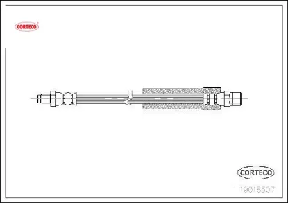 Fren hortumu arka bmw e30 e60 e61 e63 e64 e65 e66 corteco 34321159890 resmi