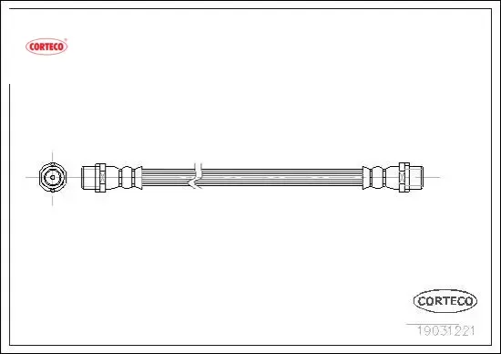 Fren hortumu arka mercedes sprınter b904 b905 . Vw lt 28-46 corteco a9044280435/ 2d0611775a resmi