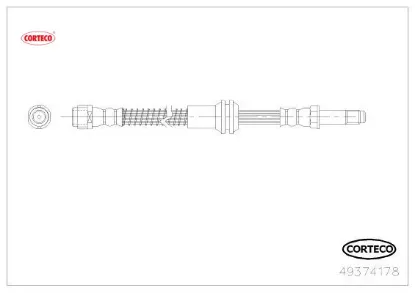 Fren hortumu on c218 w212 s212 corteco a2124200648 resmi