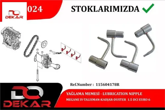 Yağlama meme tk. Megane ıv-talısman-kadjar 1.5 dekar 115604178r resmi