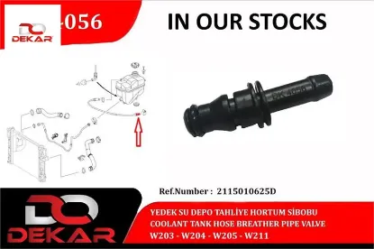 Hava tahlıye hortum valfı w203 w204 w205 w211 s211 c219 dekar a2115010625s1 resmi