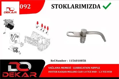 Yağlama memesi duster-kadjar-megane-clio 1.0 tce h4d-1.3 tce h5h dekar 115601085r resmi