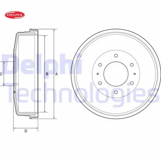Fren kampanası arka l200 delphı 4615a127/ mn102439 resmi