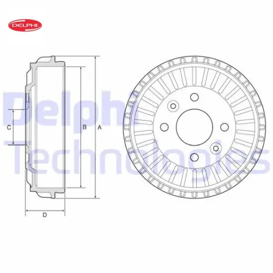Arka fren kampanası renault clıo v 19 delphı 432009514r resmi