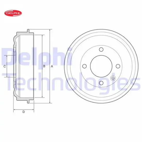 Arka fren kampanası corsa f 19 208 19 delphı 9821572480 resmi