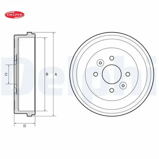 Fren kampanası arka renault clıo v 19> kangoo ııı 23> delphı 432068931r resmi