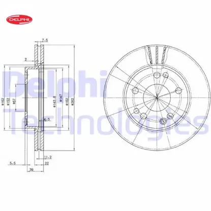 Fren dıskı on 190 w201 86 93 delphı a2014211512 resmi