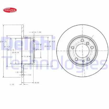 Fren dıskı on e34 88 96 delphı 34111161693 resmi