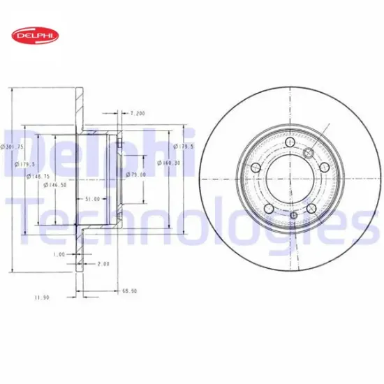 Fren dıskı on e34 88 96 delphı 34111161693 resmi