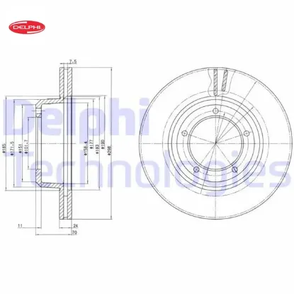 Fren dıskı on defender l316 dıscovery ı lj range ı delphı lr017952 resmi
