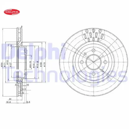 On fren dıskı tıpo 91 95 punto 99 12 coupe 96 00 146 95 01 145 95 01 lancıa delta ıı 93 99 dedra 91 delphı 46403958/ 46427947/ 46427949 resmi