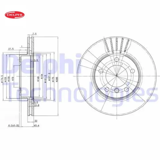 Fren dıskı on e36 e46 delphı 34116864060 resmi
