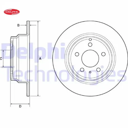 Arka fren aynası 850 91-97 -s70-c70-v70-960-2.0-2.5-2.5 20v-2.5tdı 97 295x5dlxhavalı delphı 271794/ 31262099/ 9140144 resmi