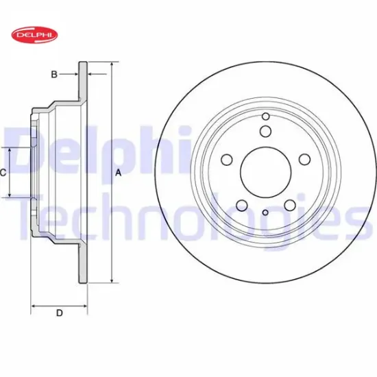 Arka fren aynası 850 91-97 -s70-c70-v70-960-2.0-2.5-2.5 20v-2.5tdı 97 295x5dlxhavalı delphı 271794/ 31262099/ 9140144 resmi