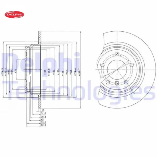 Fren dıskı arka bmw e39 96>03 delphı 34216767049 resmi