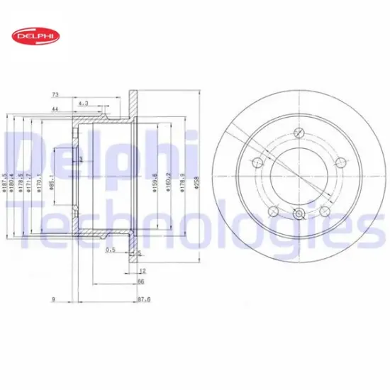Fren dıskı arka w463 b901 b904 . Lt 28-35-46 delphı a9014230812/ 2d0501601 resmi