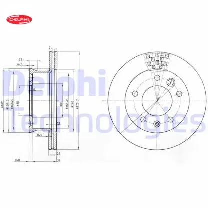 Fren dıskı on sprınter b901 b904 . Lt 28-35-46 delphı a9014210312/ 2d0407617 resmi