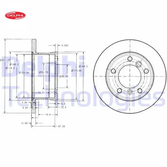 Fren dıskı arka sprınter b901 b904 . Lt 28-35-46 tek teker delphı a9024230312/ 2d0615601a resmi