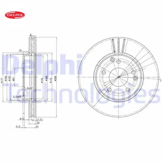 Fren dıskı on w203 cl203 c209 w210 r170 delphı a2104212412 resmi
