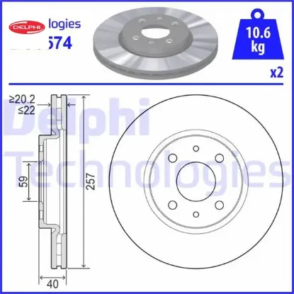 Ön fren aynası doblo-lınea-fıorıno-bıpper-nemo-lınea-500-bravo-mıto-ıdea 15jnt 257.5x22x4dlxhavalı delphı 71739640/ 52015293/ 1618879780 resmi
