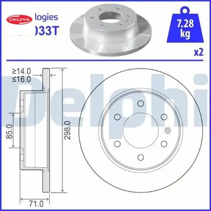 Fren dıskı arka sprınter b906 b907 b910 . Crafter 30-35-50 delphı a9064230012/ 2e0615601a resmi