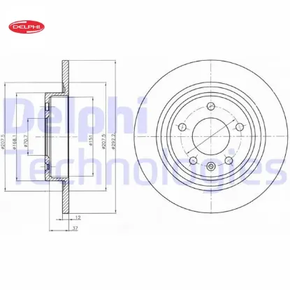 Arka fren aynası 16 ınç astra j 09 zafıra c 11 cruze 09 268.5x12x5dl dolu 569075 delphı 95527033/ 13502137/ 13502138/ 569071 resmi