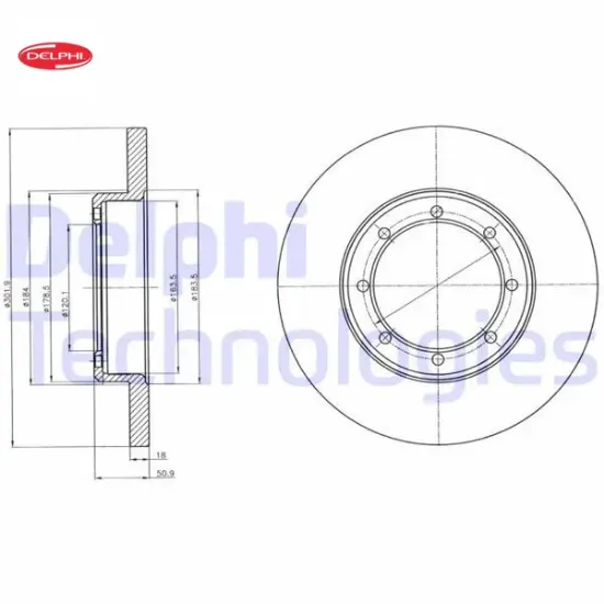 Arka fren aynası master ııı 10 movano b 10 2.3dci 302x18x 8delik çift teker delphı 432067943r/ 4421180/ 93168942 resmi