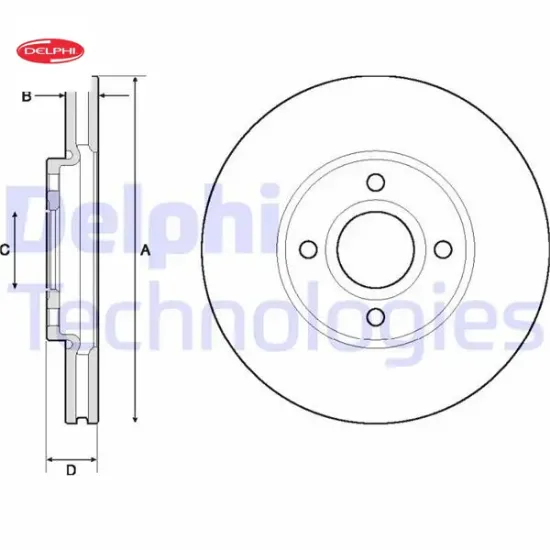 Ön fren aynası ecosport 14 delphı cn151125aa/ 805749/ 1854394/ 2026104 resmi