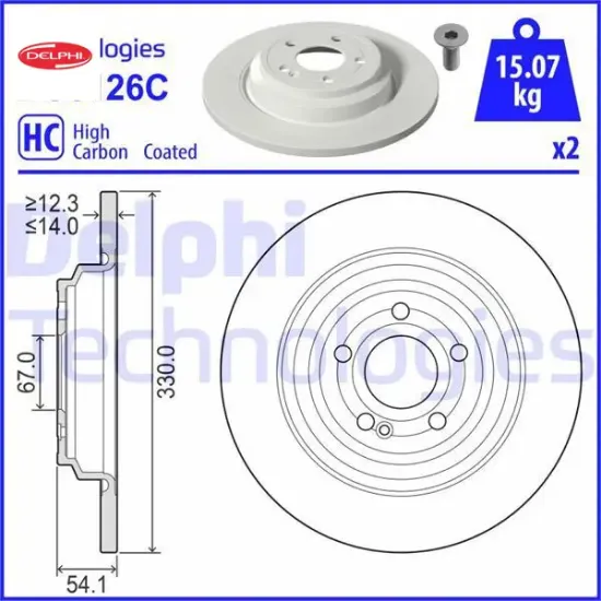 Fren dıskı arka gle-class v167 18 21 delphı a1674238700 resmi