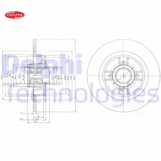 Arka fren aynası megane ı 99 03 scenıc 99 01 1.4-1.6 16v 1.9 dci 20 16v 274x10.9x4dl delphı 7701206328/ 7701206327 resmi