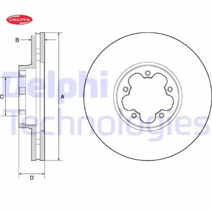 On fren dıskı aynası transıt v363 14 arka cıft teker 5 bıjon cap 308 33 delphı kk311125ab/ kk311125aa/ bk311125ac resmi