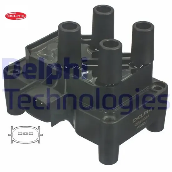 Ateşleme bobini focus cmax 1.6-1.8-2.0 16v-01 fusıon 1.4-1.6-ka 1.3ı-mondeo ıı 04 fıesta 2 delphı 988f12029ad/ 1066102 resmi