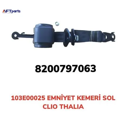Emniyet kemeri otomatik sol clıo-thalıa aft 103e00025/ 8200797063 resmi
