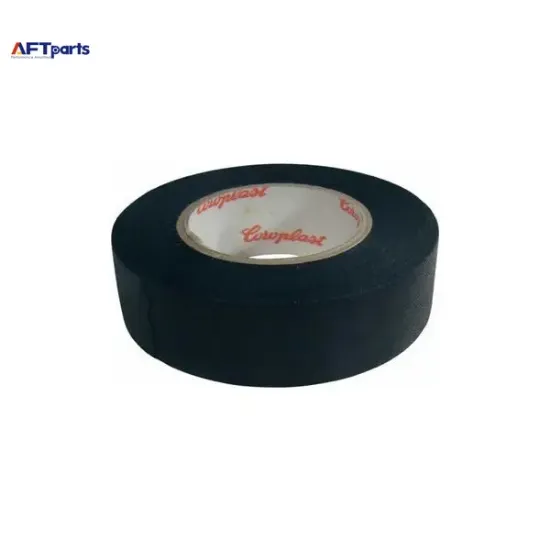 Coroplast 839 tüysüz bez bant siyah alev geciktirici özelliğinde 19mmx15m 8 lik aft 8142 resmi