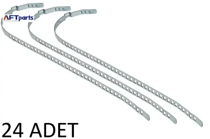 Aks körük kelepçesi universal 7mm uzun pkt 24 lük paslanmaz galvenizli saç aft  resmi