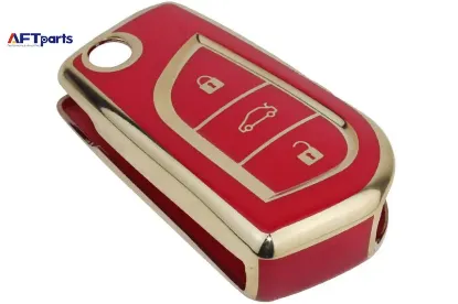 Kontak anahtar kumanda koruyucu kılıf tpu silikon kırmızı corolla-c-hr aft hma142/ k resmi
