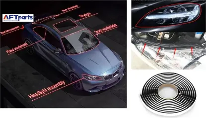 Sızdırmazlık contası far-stop-cam-kapı vs. Kauçuk üniversal tüm araçlar 5 metre aft  resmi