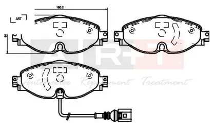 Ön balata golf7-a3-leon-tıguan-passat-octavıa-superb 12 art 8v0698151/ 2k5698151/ 5q0698151b resmi
