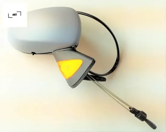 Dış dikiz aynası mekanik astarlı sarı sinyalli sensörlü sağ modüs 02-08 art 7701059146 resmi