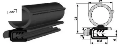 Kapı fitili metre tek tubink-etekli 18 mm 50 mt auto  resmi
