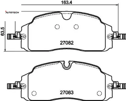 On fren balatası yenı transıt custom v710e 23 417-200 autotech ktpz312k021ac/ 2717802 resmi