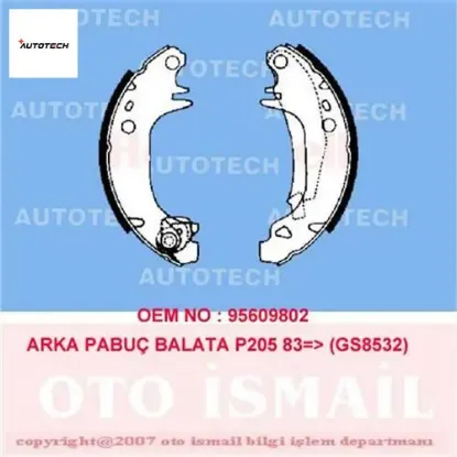 Arka pabuç balata vısa 1.6gti 1.7d 180x32 gs8532 autotech 95609802/ 95609801 resmi