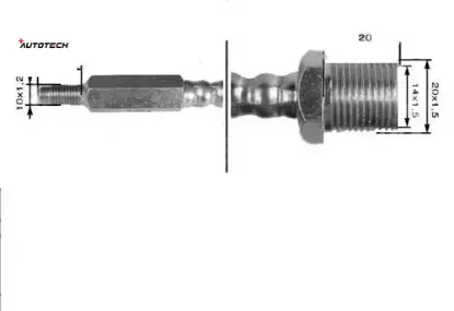 Ön fren hortumu kısa 50 nc autotech 8590961 resmi