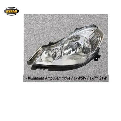 Far sağ symbol ıı 08 elektrikli motorlu h4 ayfar 7701070631/ 260105157r resmi